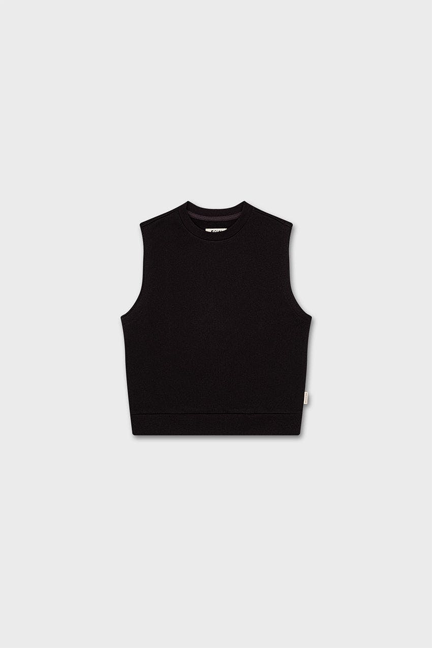 Cotton Sleeveless Sweatshirt