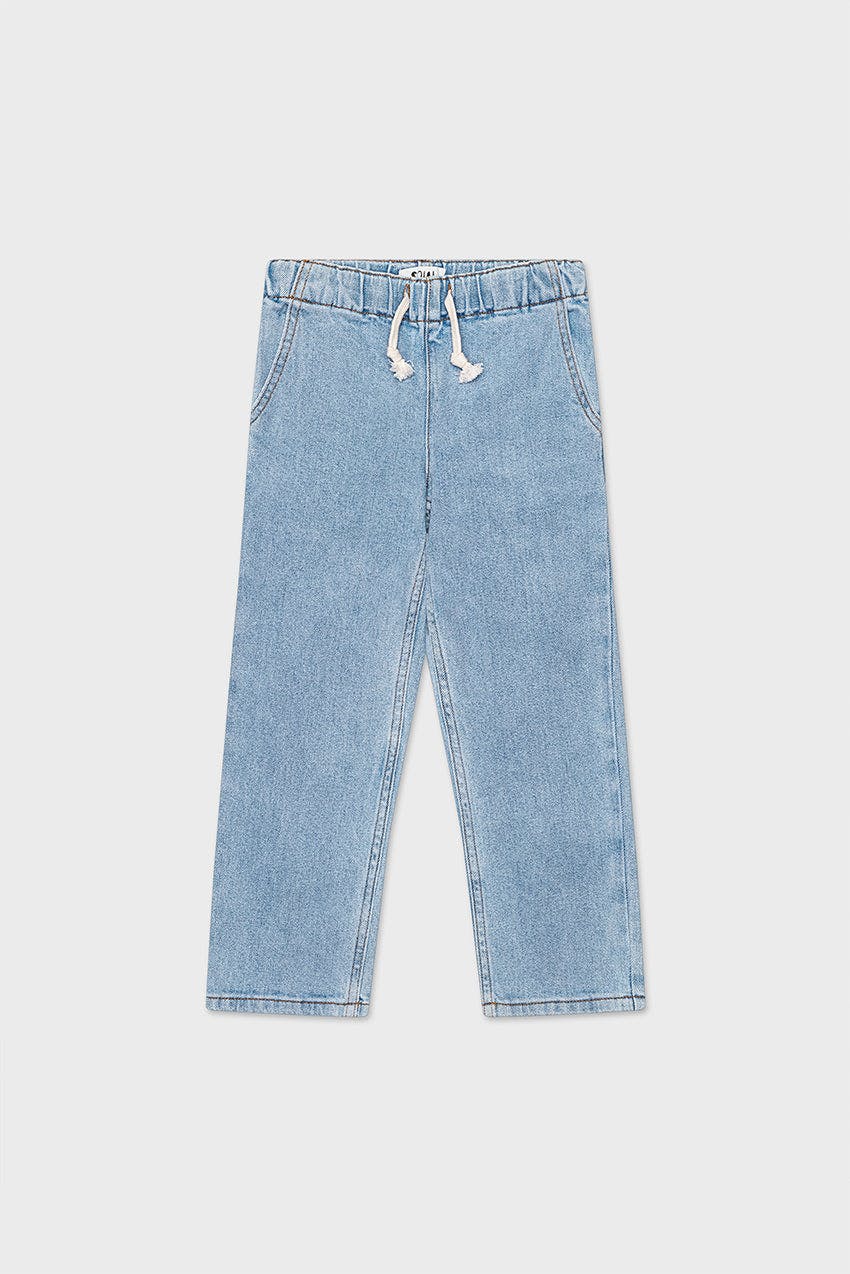 Organic Cotton Drawstring Straight Leg Jean