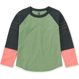 Explorer Colorblock Raglan Long Sleeve Pintuck T-Shirt, Green