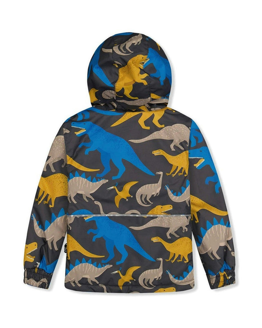 Light Weight Two Piece Chill Snowsuit Grey And Blue Dinosaur Print