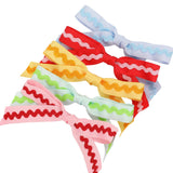 Multicolor Ric Rac Clip-On Bow Set (5 count)