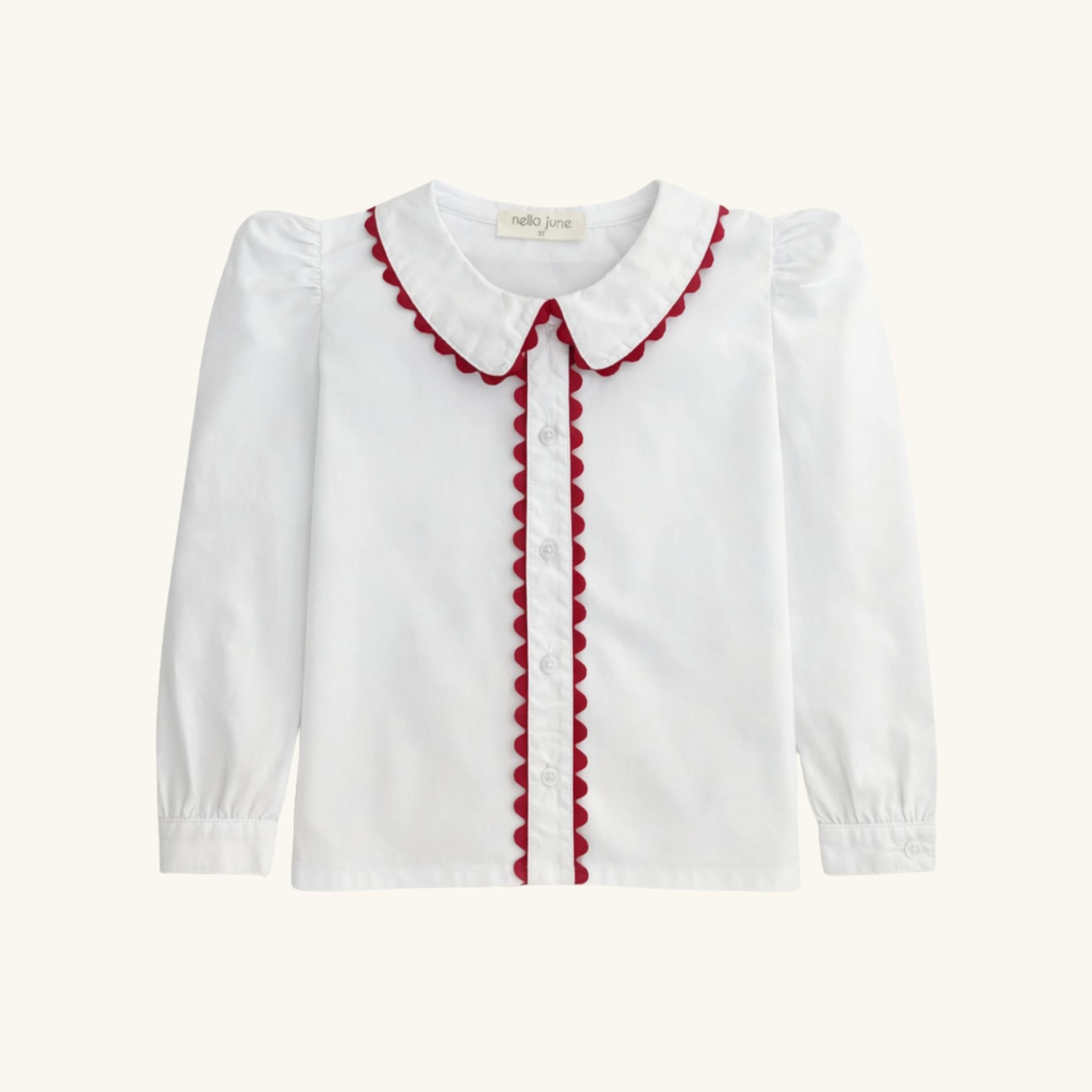Scallop Trim Blouse