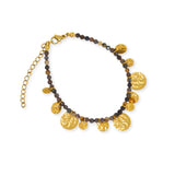 Gold Coin Beaded Bracelet