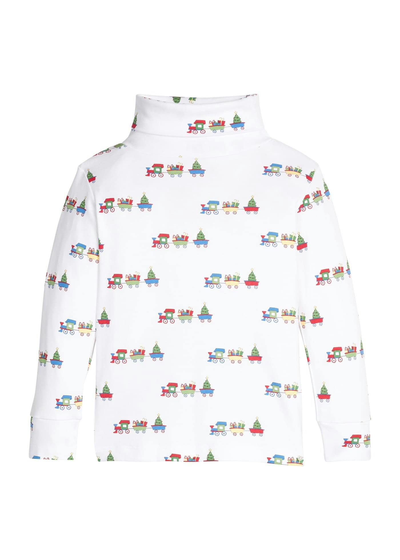 Printed Turtleneck - Holiday Trains