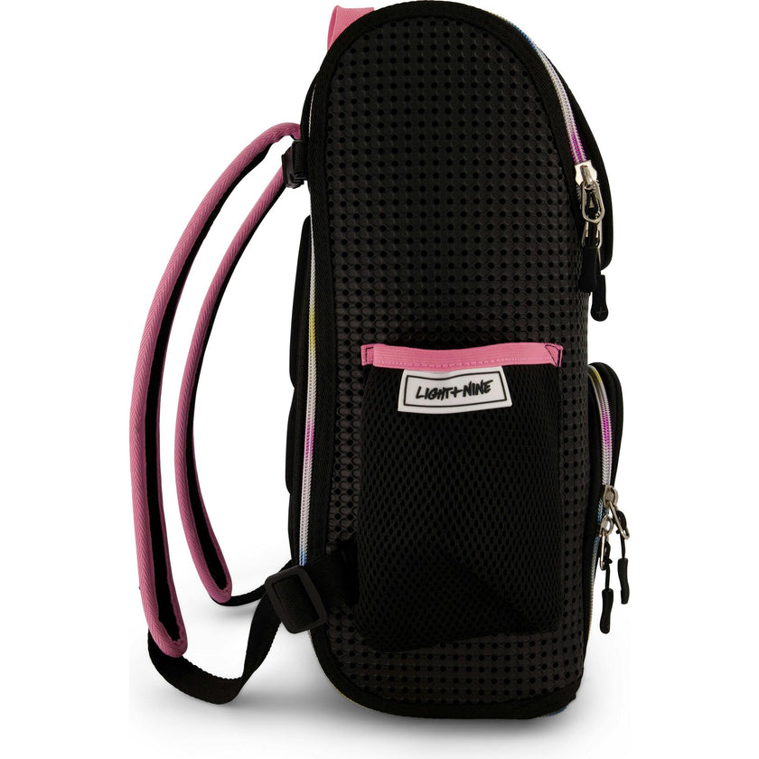 Student Backpack Rainbow Pink