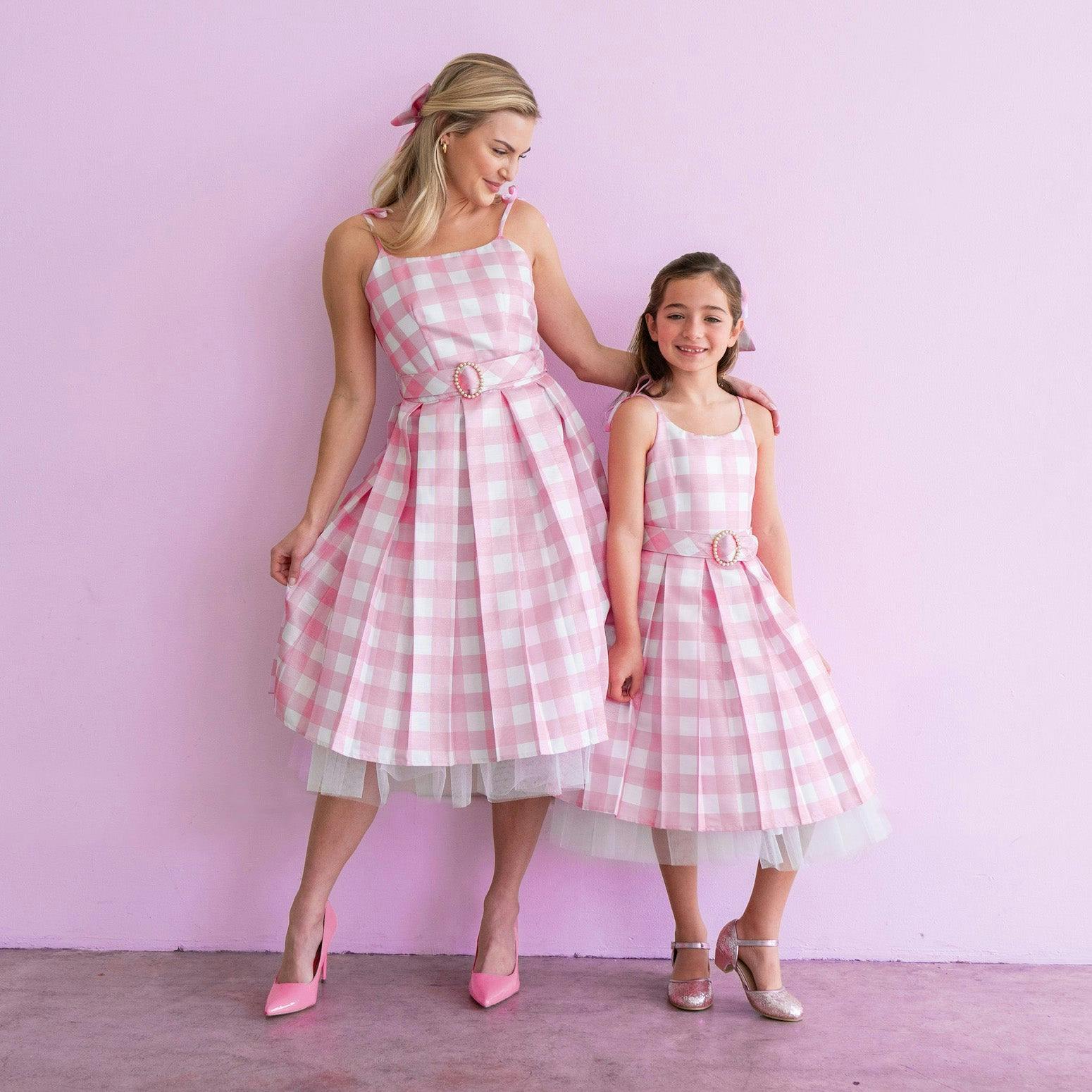 A Leading Role x Mattel Premium Barbie The Movie Barbie Pink Gingham Child Dress Up