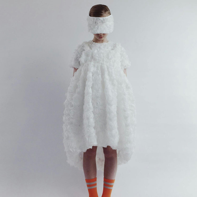 CAROLINE BOSMANS Rose Appliqué Dress
