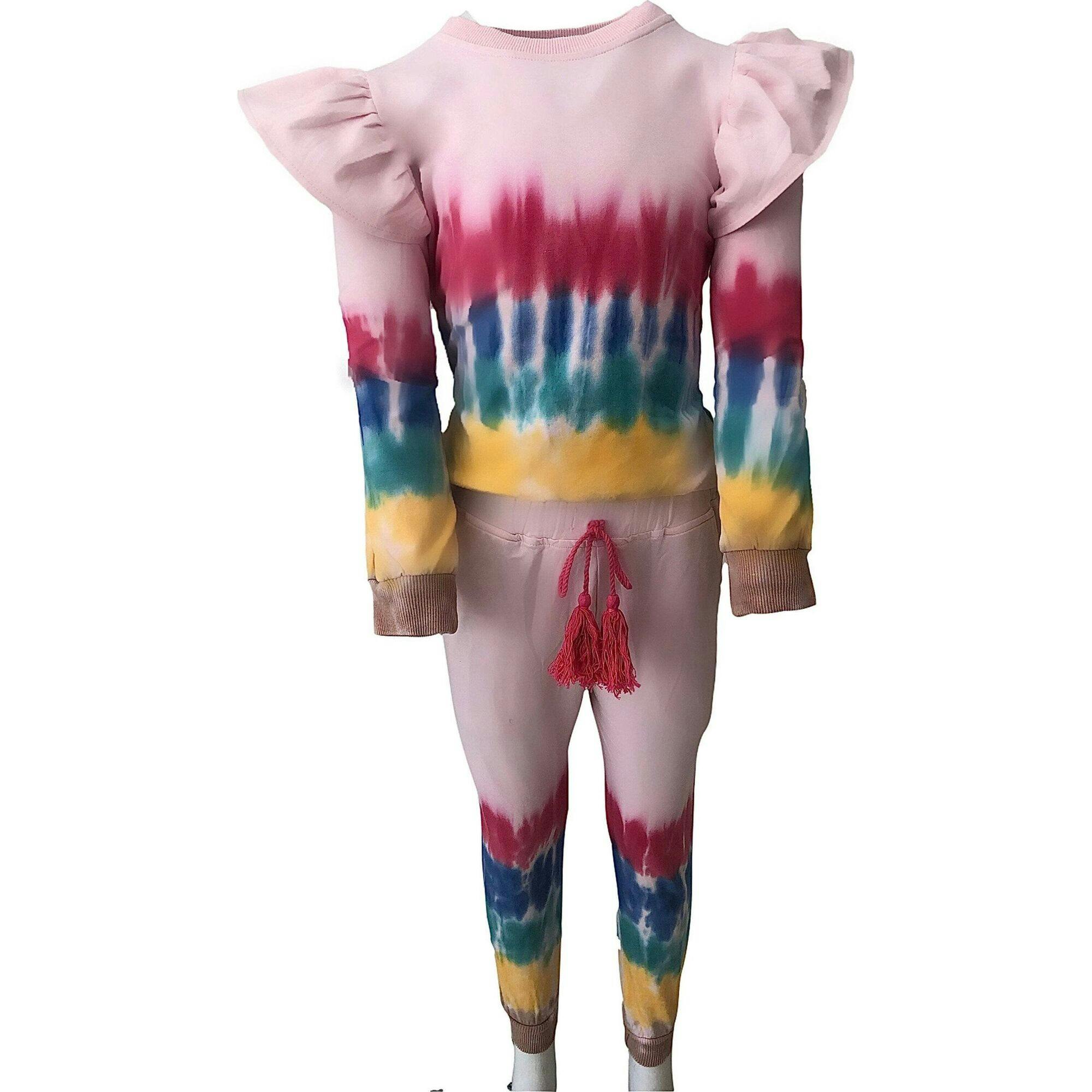 Dip Dye Ruffle Set, Multi