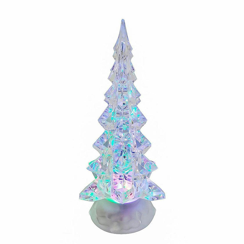 Kurt Adler 10.25-Inch Battery-Operated LED Clear Tree Table Piece with Motion