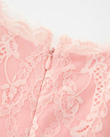 Peggy Lace Midi Dress, Pink