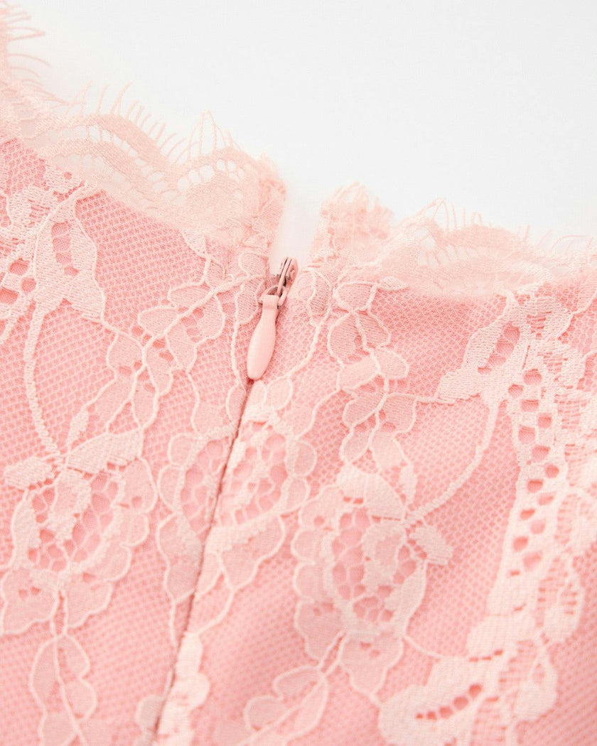 Peggy Lace Midi Dress, Pink