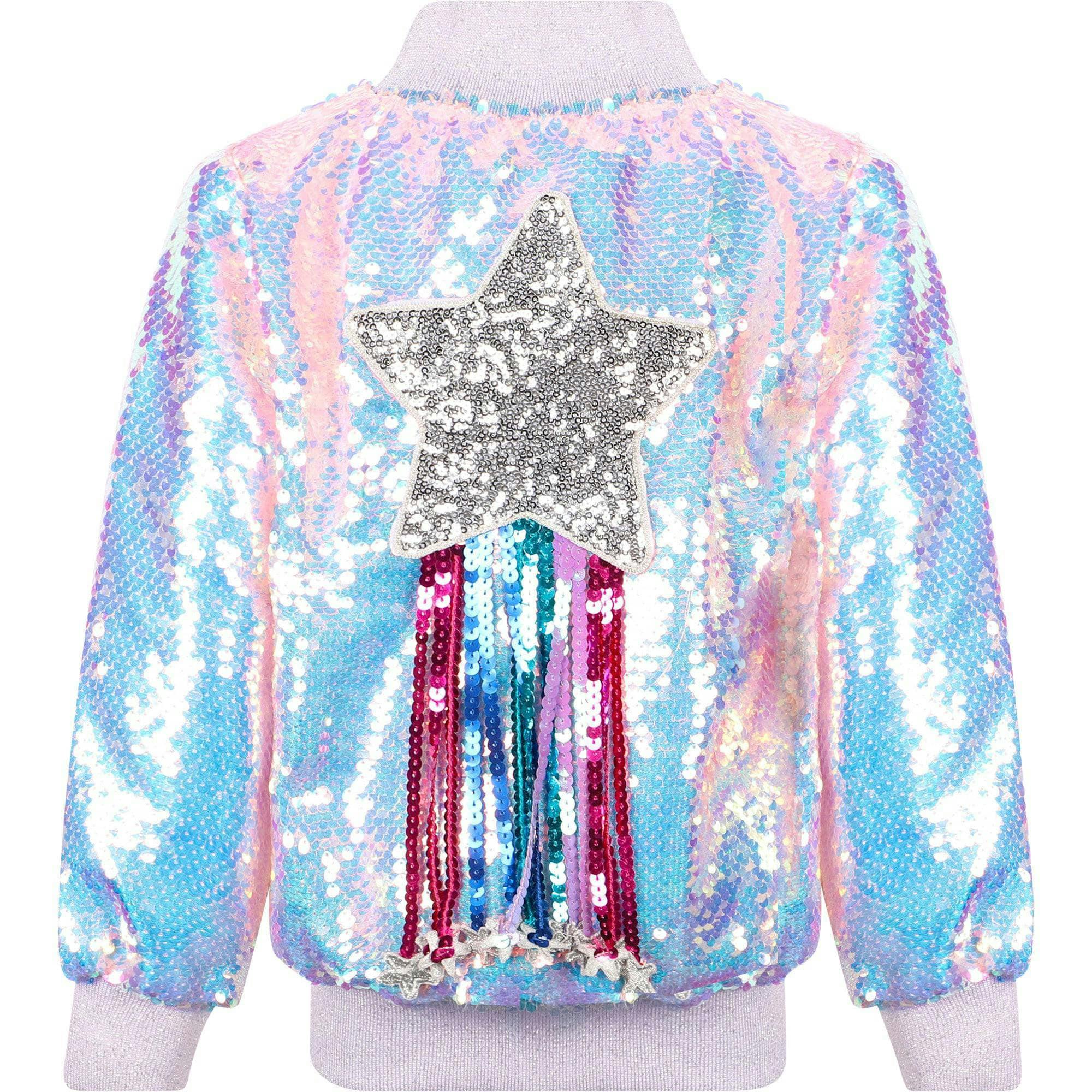 Shooting Star Sequin Bomber