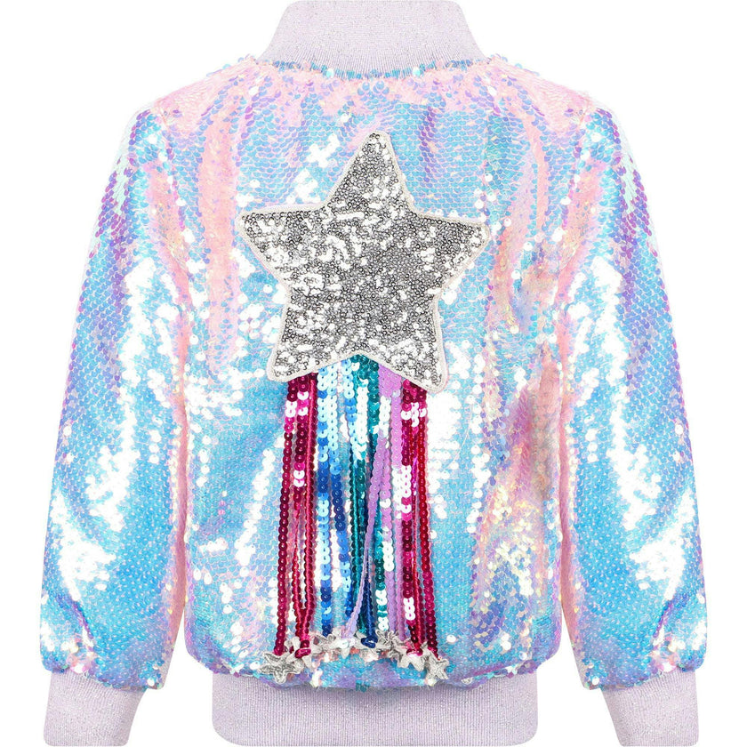 Shooting Star Sequin Bomber