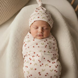 Organic Swaddle Blanket & Hat Set