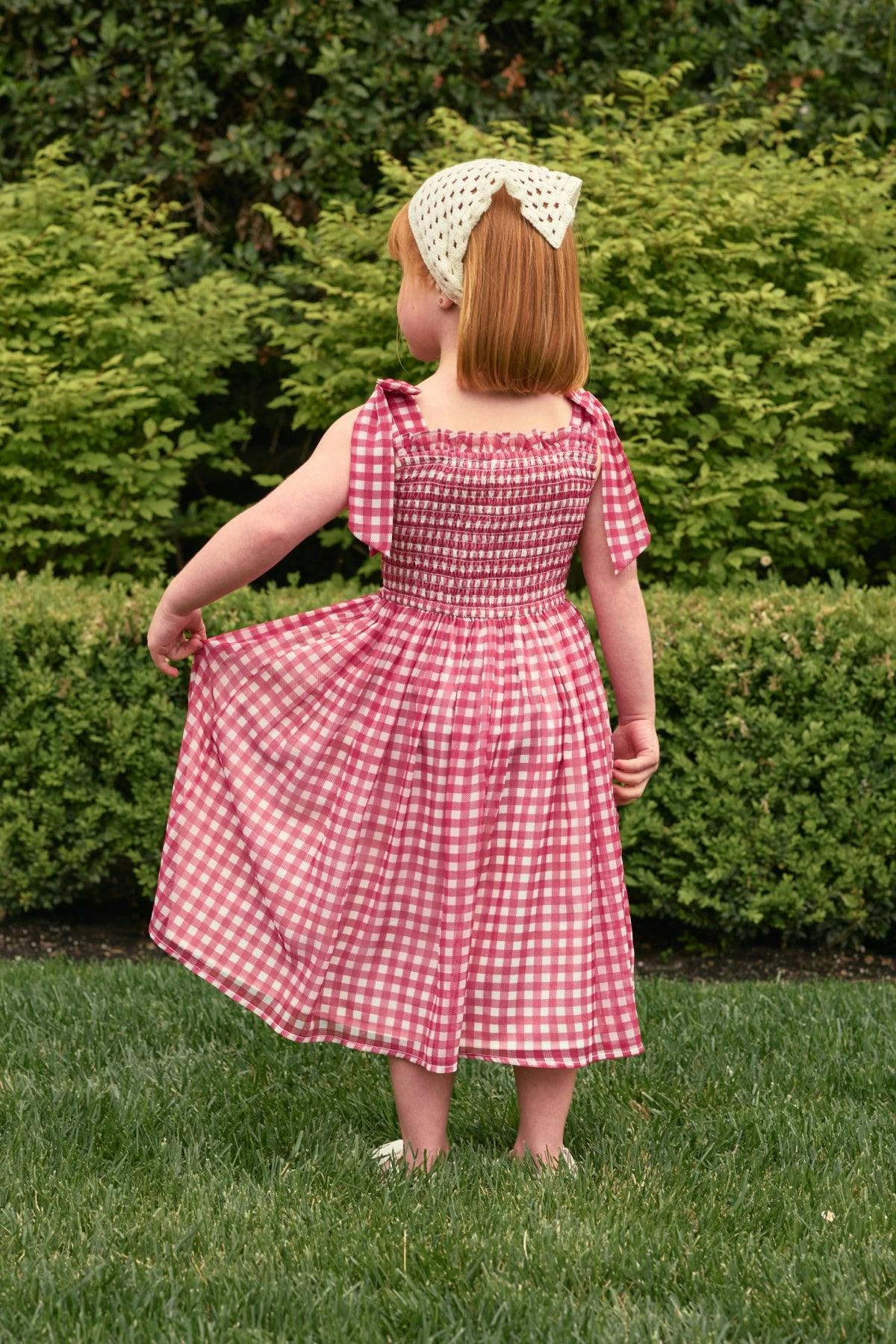 Mini Rayna Dress in Red Gingham