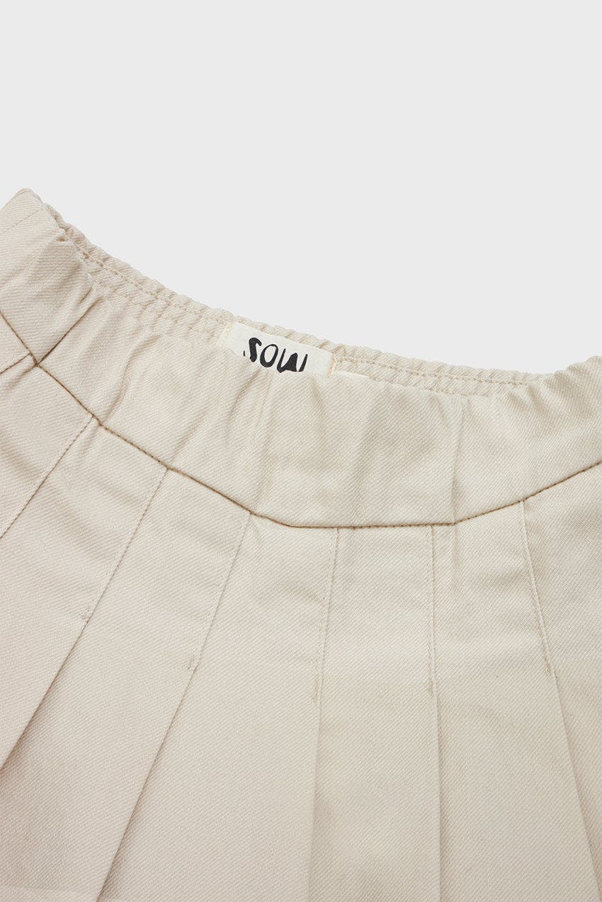 Organic Cotton Pleated Skirt