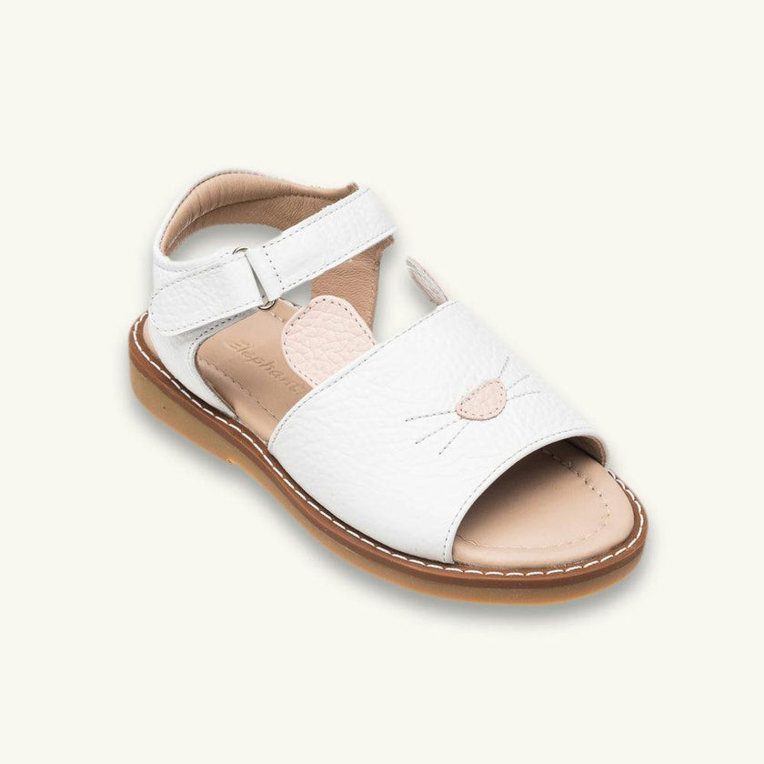Bunny Sandal | White Leather