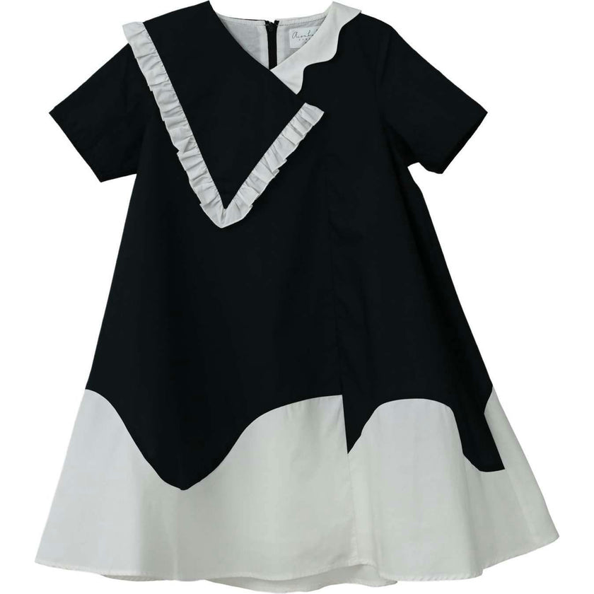 Lola dress (black/off-white)