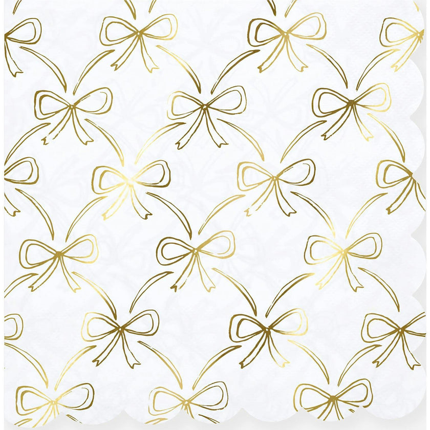Gold Bow Large Napkins