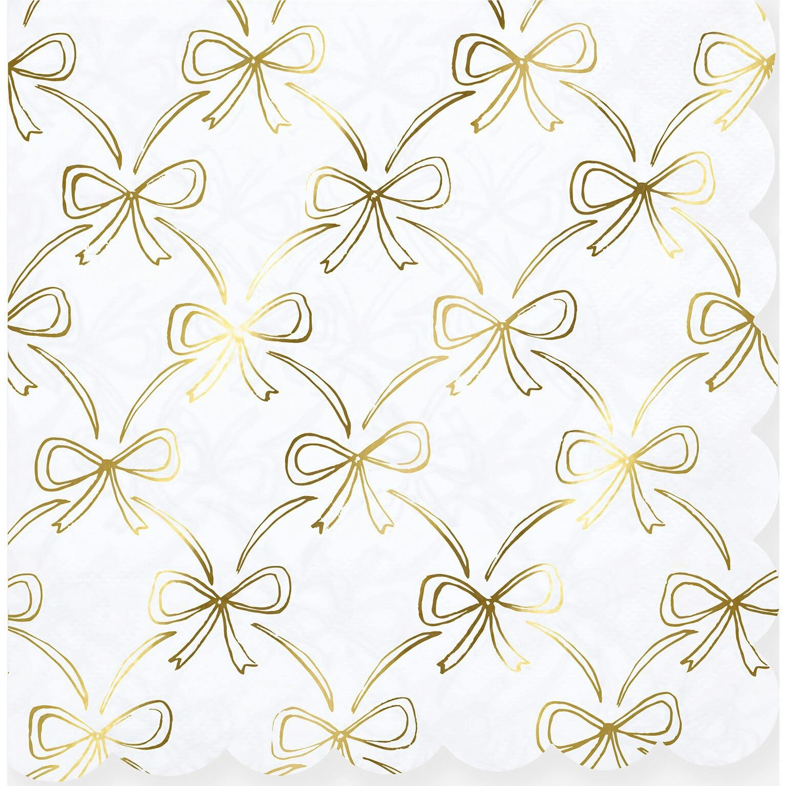 Gold Bow Large Napkins