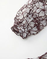 Chelsea Cotton Embroidered Dress, Wine