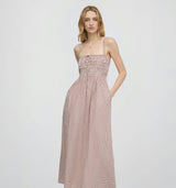 The Larissa Nap Dress - Cognac Gingham