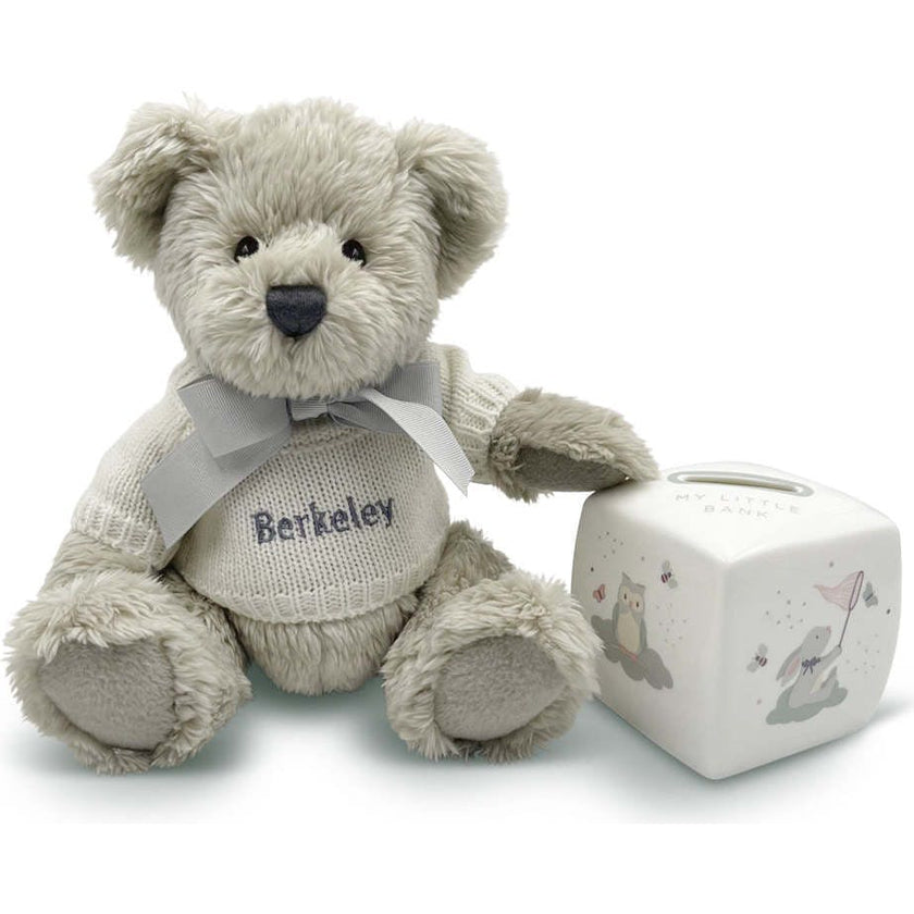 Personalized Grey Berkeley and Little Love Money Box