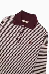 Ona Woman Polo Winetesting Stripe