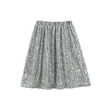 Silver Sequin Bow T-shirt & Skirt Set