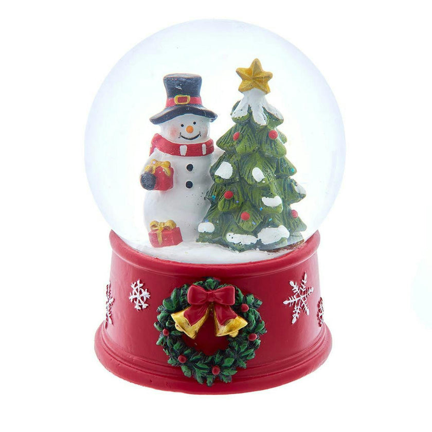 Kurt Adler 5-Inch Wind-Up Musical Snowman With Water Globe