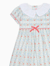 Ivory Rose Stripe Lana Girl Dress