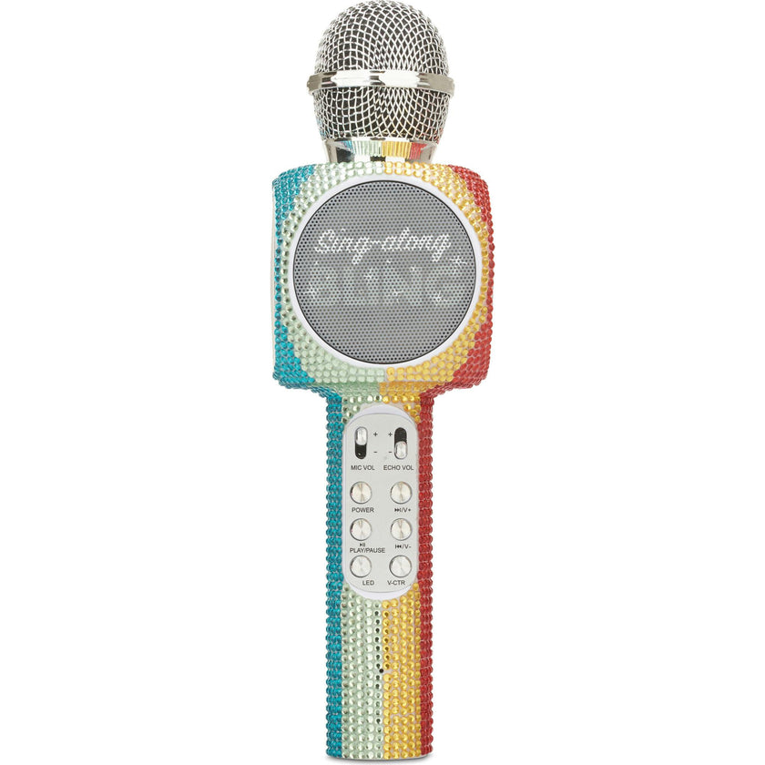 Sing a Long Rainbow Bling Karaoke Bluetooth Microphone