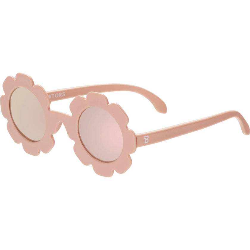 Polarized Flower: Rose Gold Mirrored Lens