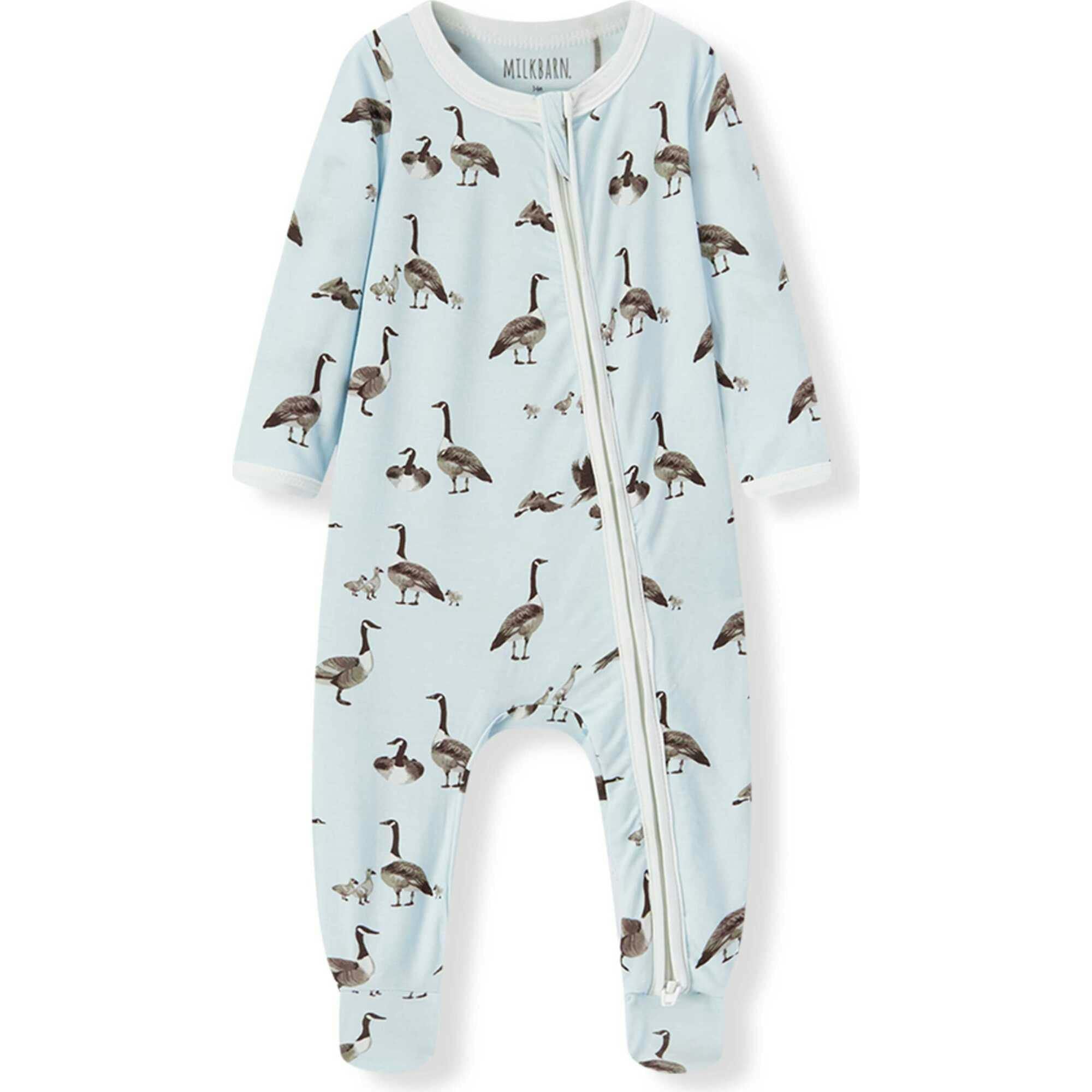 Goose Luxe Stretch Zipper Footed Romper