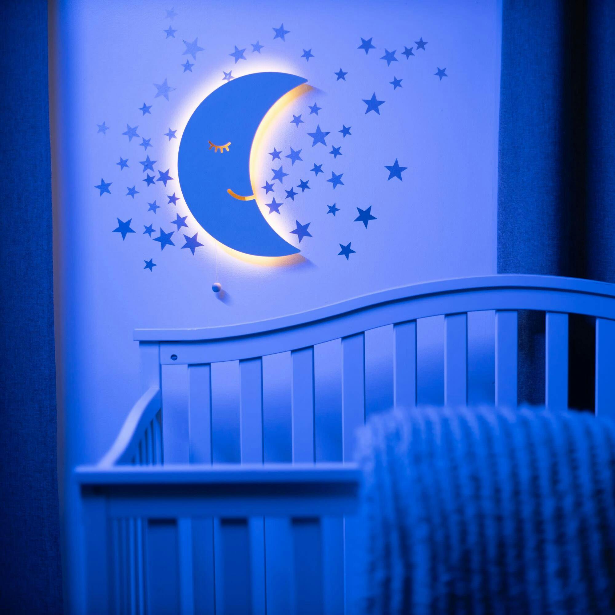 LumiDreams Wall Light - Kid's Decor Nightlight Moon