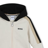 Beige & Black Panel Tracksuit