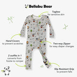 Little Monsters Bamboo Convertible Footie