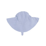 Micro Gingham Blue Blizzard - Wide Brim Sun Hat