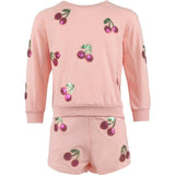 Sequin Cherry 2-Piece Top & Short Set