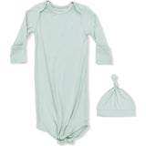 Solid Cameo Green - Knotted Gown and Hat