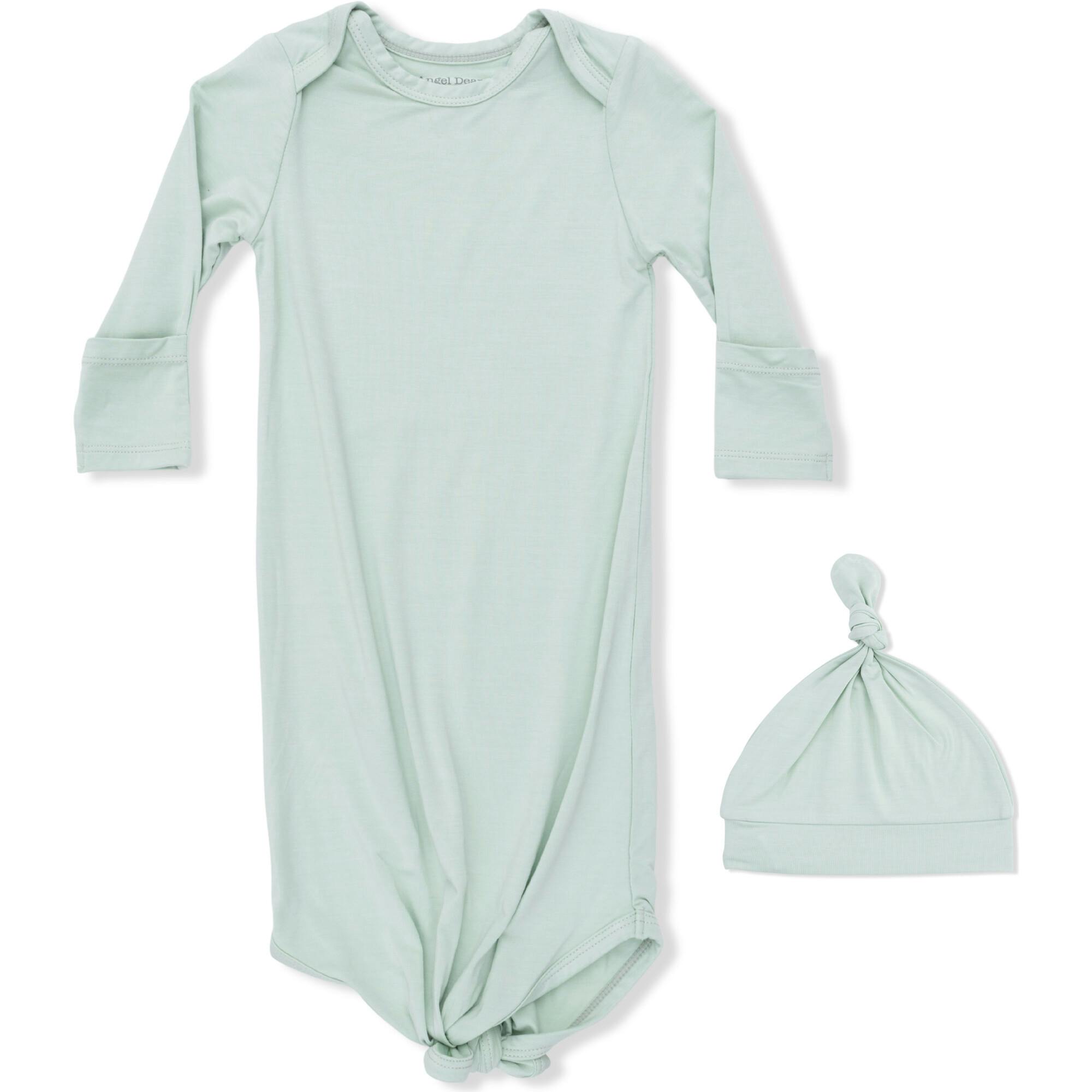 Solid Cameo Green - Knotted Gown and Hat