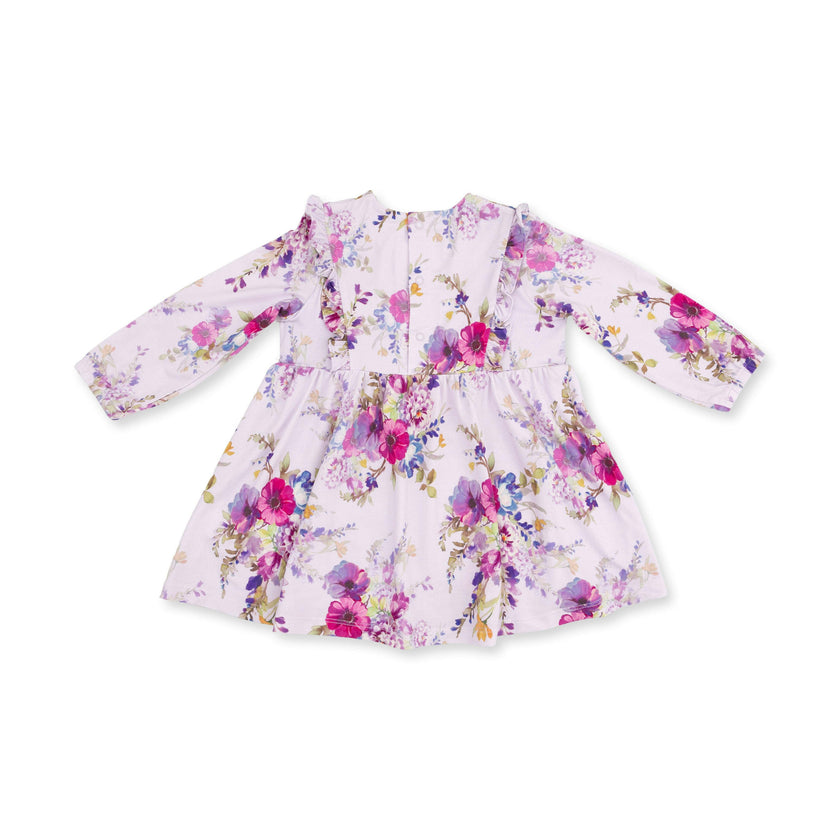 Dahlia Floral - Long Sleeve Ruffle Dress and Legging