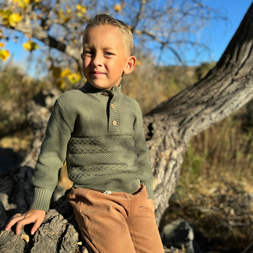 CABLE Green Sweater