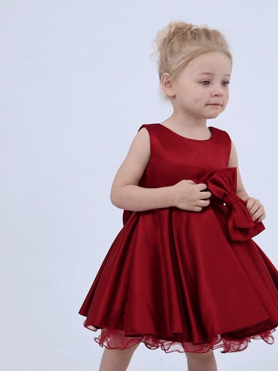Burgundy Canyonelle Bow Waist Dress