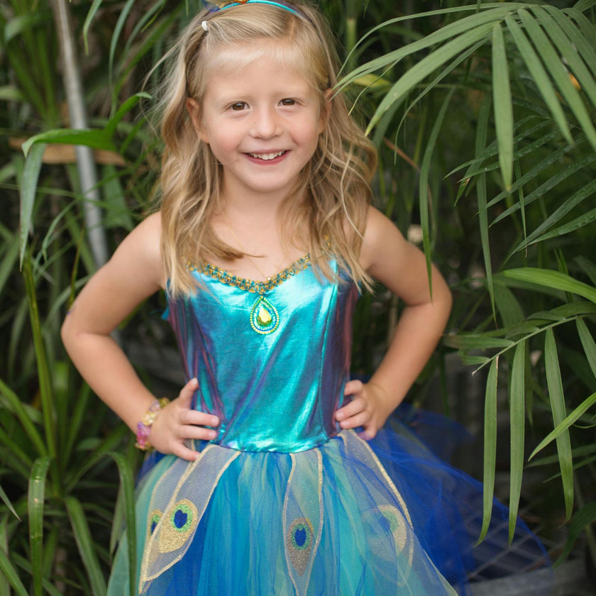 Pretty Peacock Dress & Headband