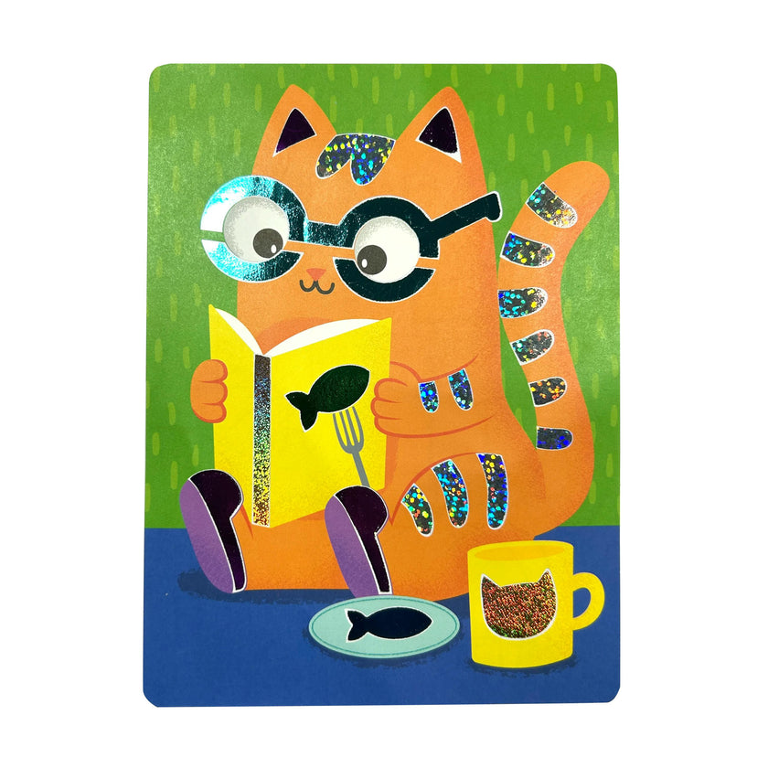 Foil-tastic Foil Art & Coloring Set - Meow Moments - 12 Pages 24 Foil Sheets