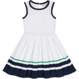 Organic Sleeveless Tennis Sweater Dress, White