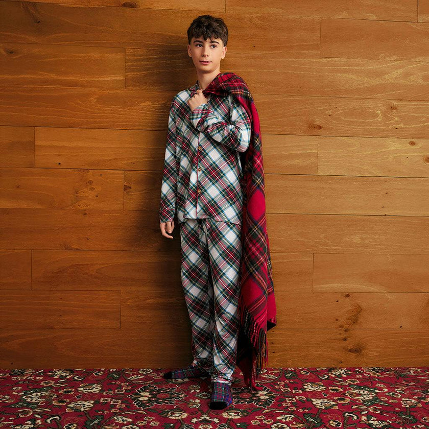 Portia Plaid Men's Luxe Pajama Pant Set