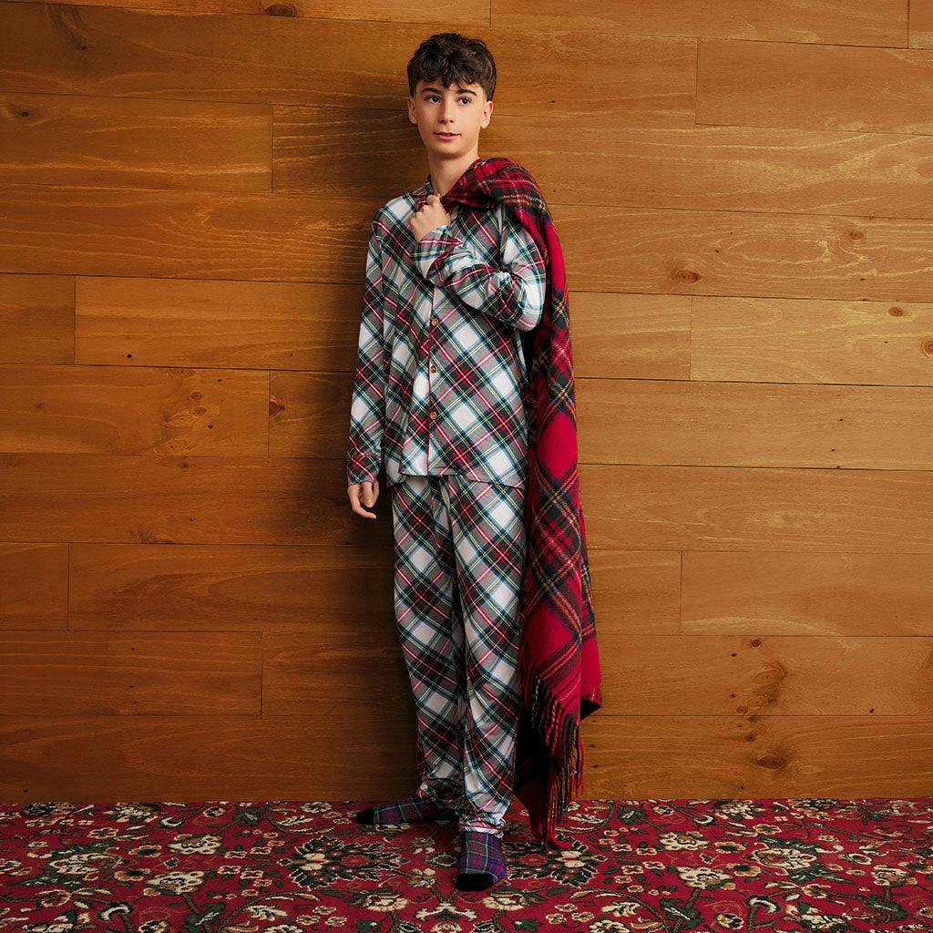 Portia Plaid Men's Luxe Pajama Pant Set