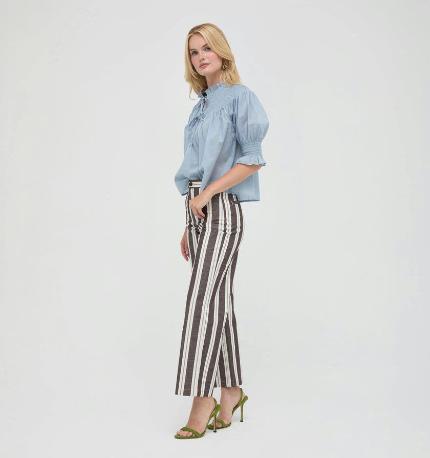 The Zinnia Top -  Dusty Blue